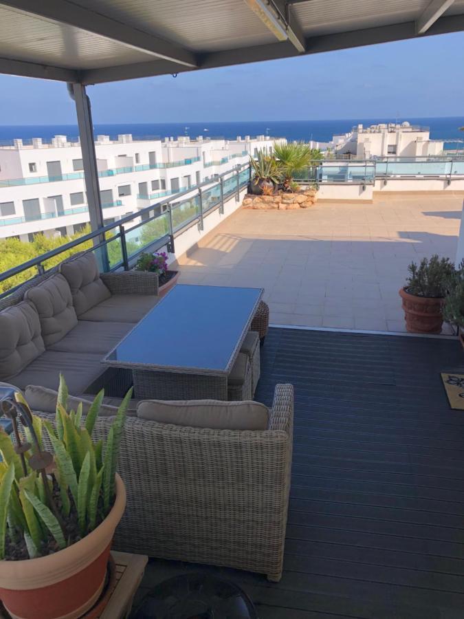 Apartamento Atico Pinar de Garrucha con vistas al mar-Gran Terraza Exterior foto