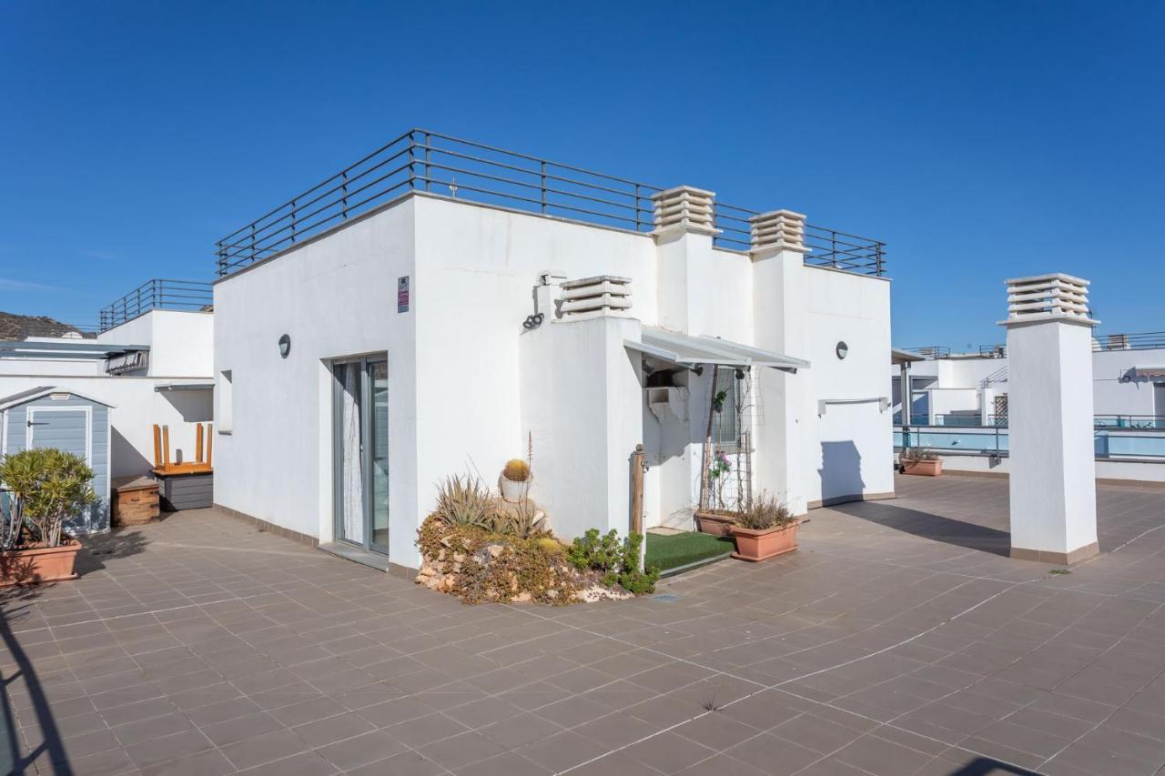 Apartamento Atico Pinar de Garrucha con vistas al mar-Gran Terraza Exterior foto