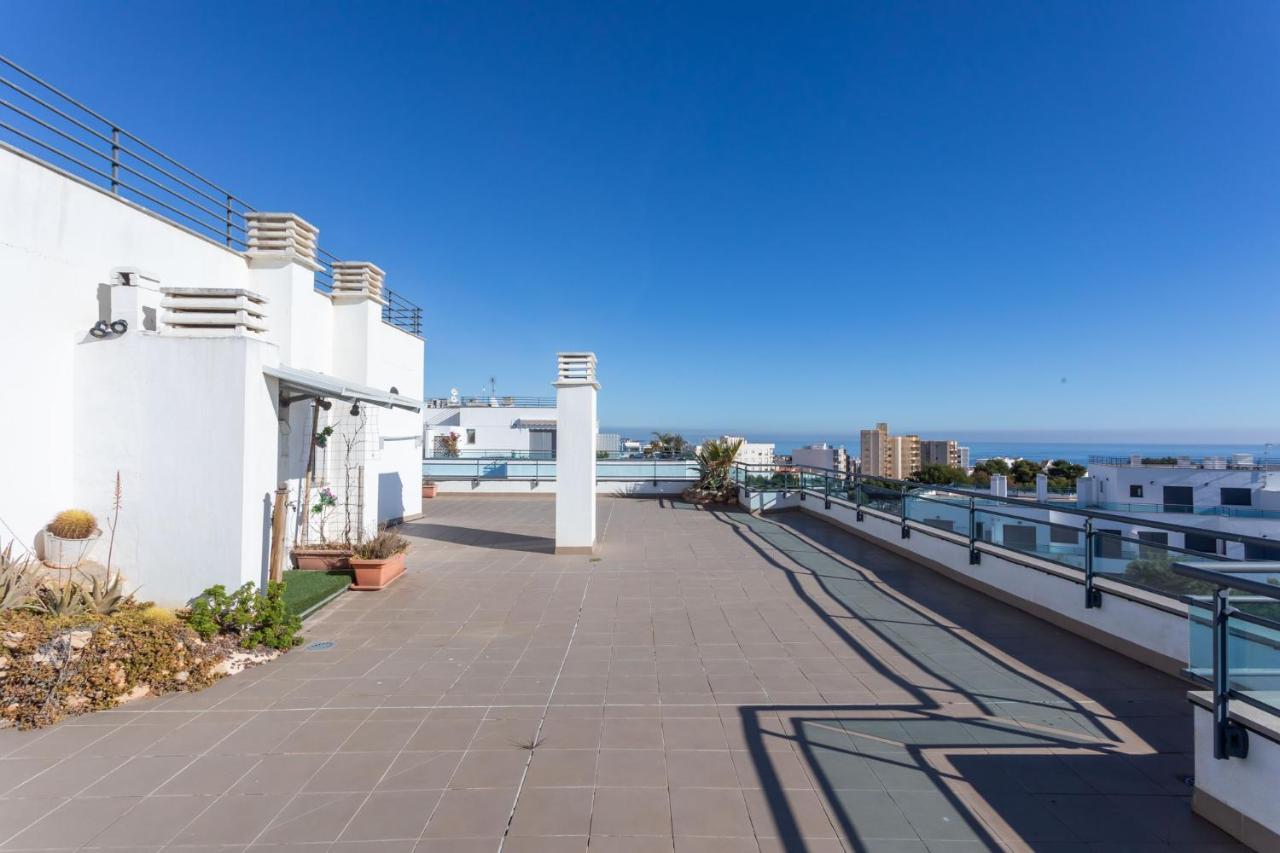 Apartamento Atico Pinar de Garrucha con vistas al mar-Gran Terraza Exterior foto