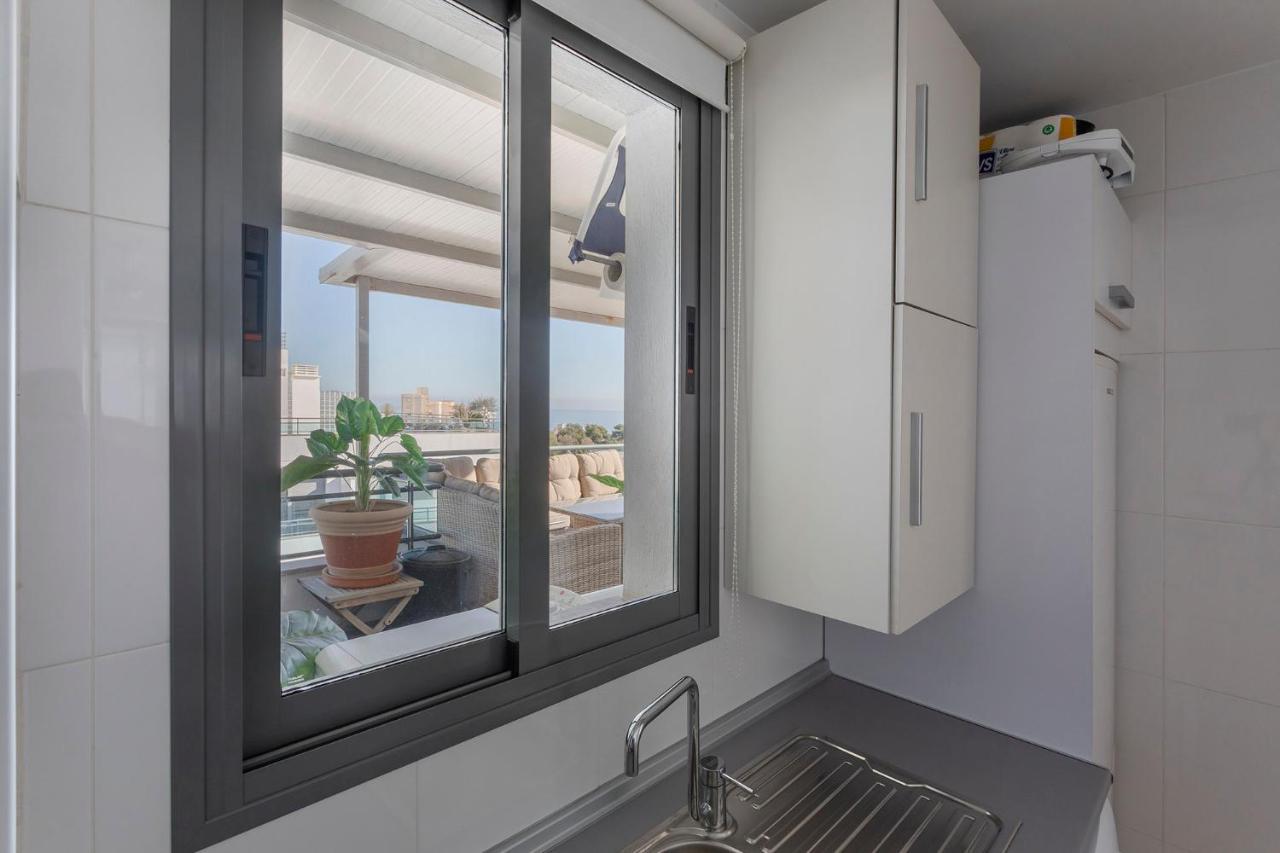 Apartamento Atico Pinar de Garrucha con vistas al mar-Gran Terraza Exterior foto