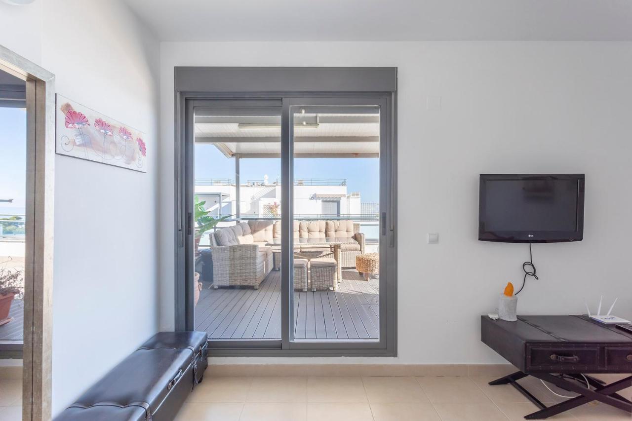 Apartamento Atico Pinar de Garrucha con vistas al mar-Gran Terraza Exterior foto