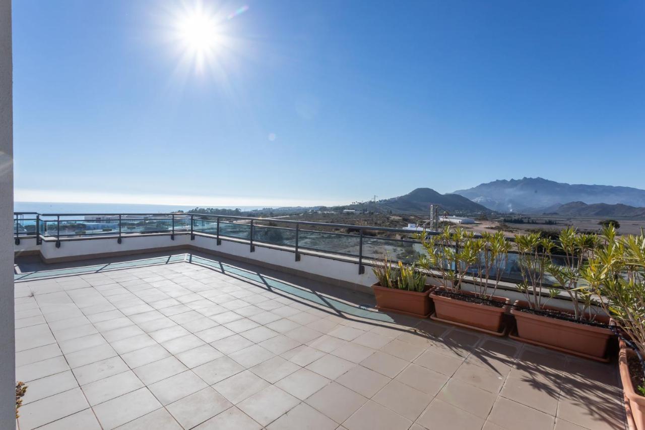 Apartamento Atico Pinar de Garrucha con vistas al mar-Gran Terraza Exterior foto